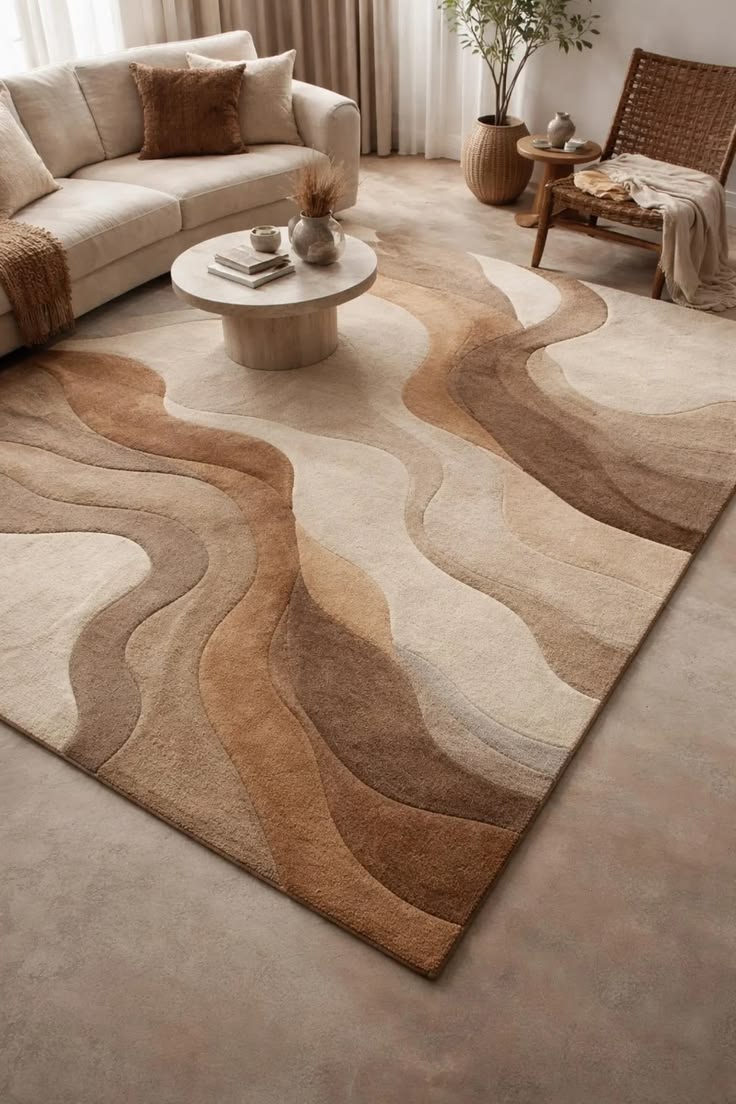 Hand-tufted wool rug
